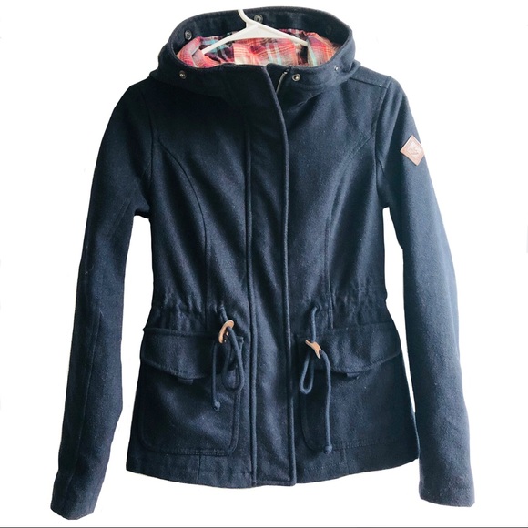 Hollister Jackets & Coats Wool Anorak Plaid Lined Jacket Coat Xs